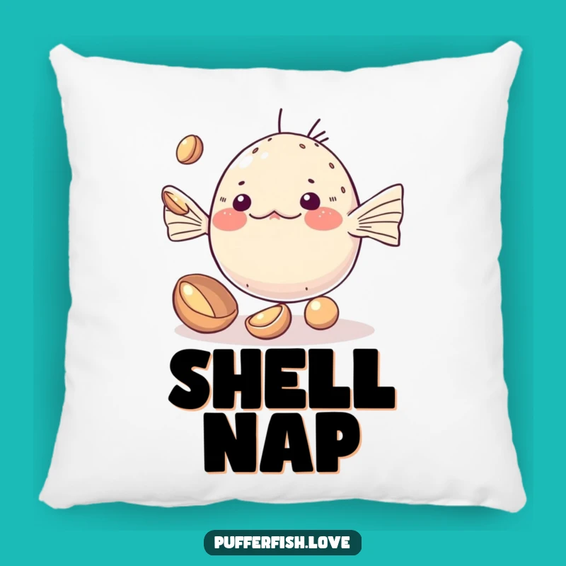 Cozy Funny Kawaii Pufferfish Pillow: Snuggle with Cute Juggling, A Funny Comfort Gift