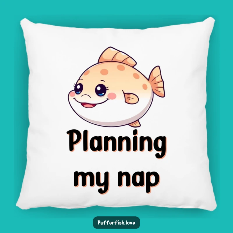 Funny Mischievous Pufferfish Pillow: Cozy Up with a Grinning Companion