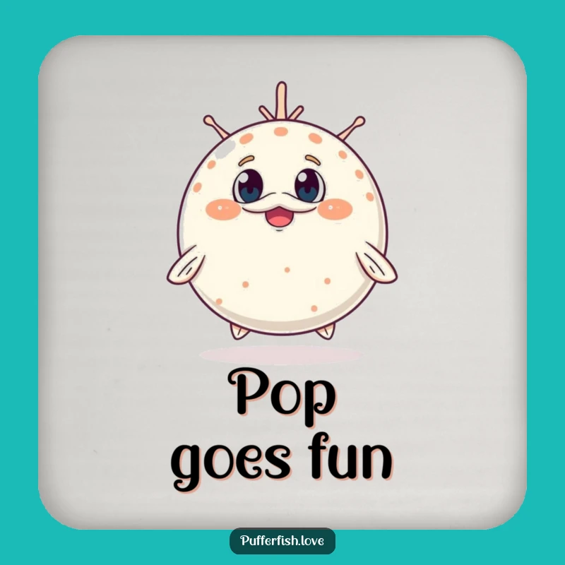 Funny Inflating Pufferfish Coaster Set: Cute Drinks, A Fun Funny Gift