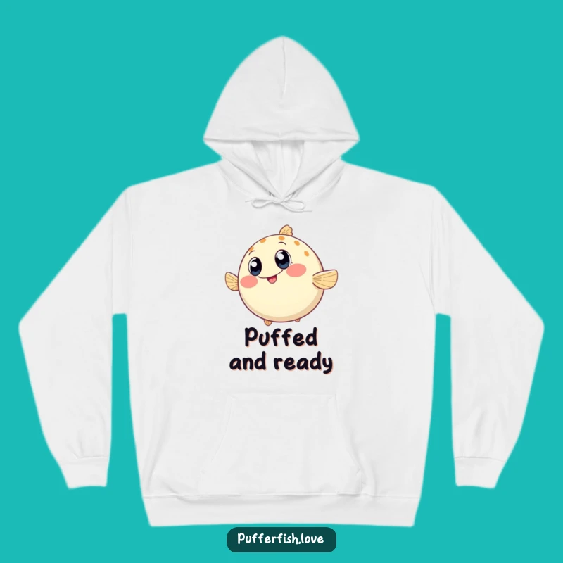 Cozy Funny Wiggling Pufferfish Hoodie: Warmth and Merriment, A Funny Gift