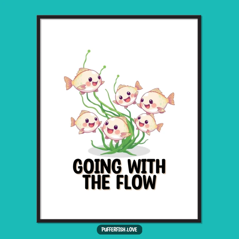 Funny Free Printable Wall Art: Playful Pufferfish - Whimsical Decor!