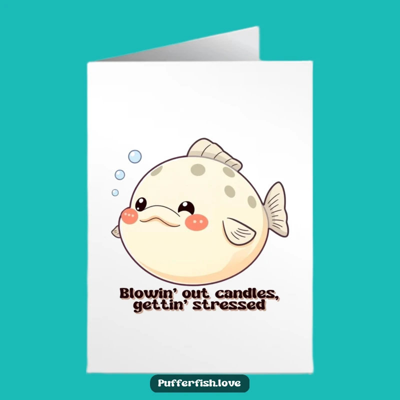 Free Printable Birthday Card: Pufferfish Party Guest! Hilarious Downloadable Gift for Fun Lovers