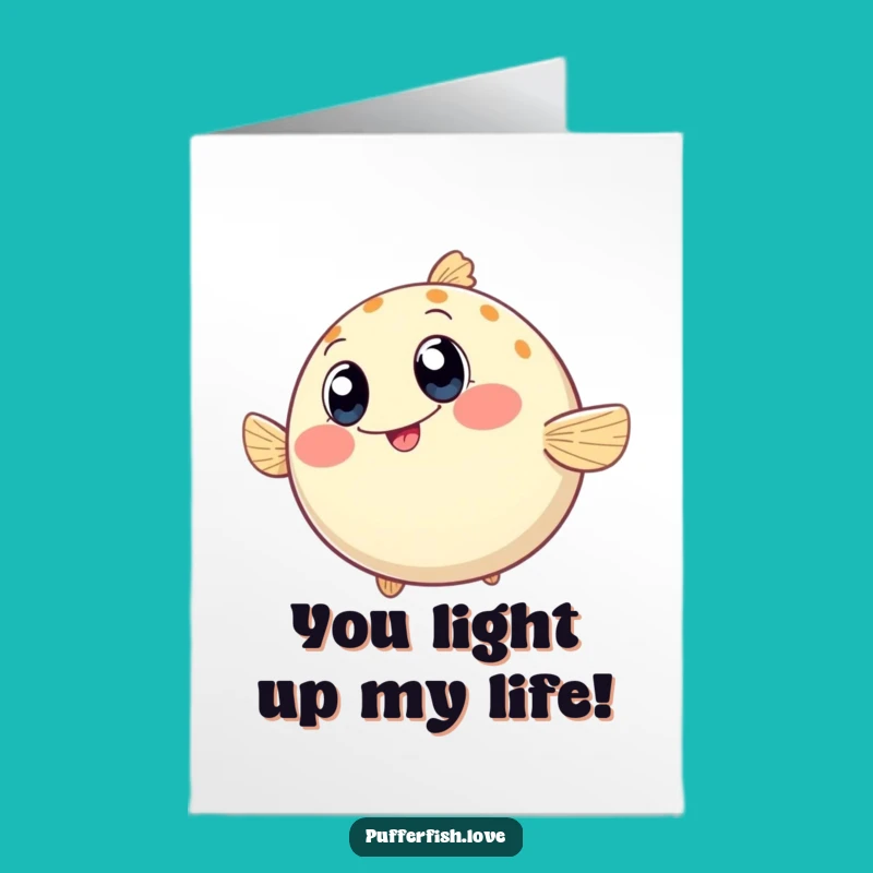 Funny Free Printable Birthday Card: Wiggling Pufferfish Fun