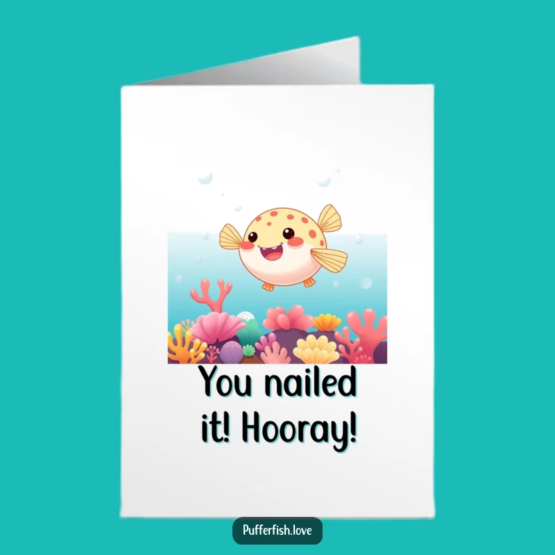 Hilarious Free Printable Congrats Card: Pufferfish Bounce!