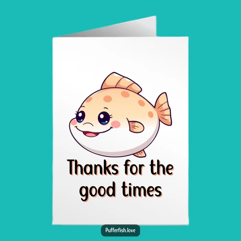 Free Printable Thank You Card: Mischievous Pufferfish - Funny DIY!