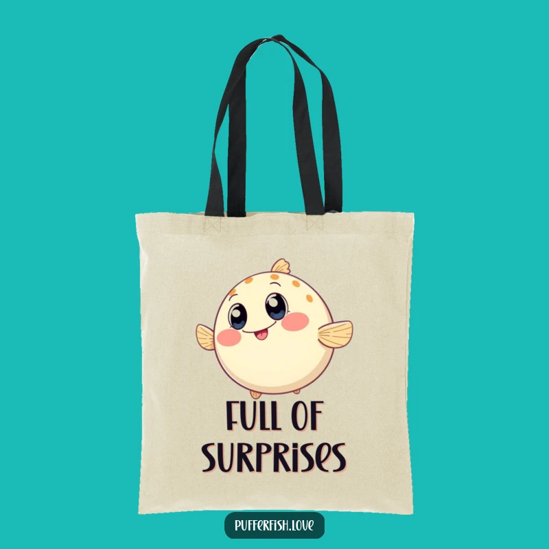 Funny Wiggling Pufferfish Tote Bag: Carry Your Enthusiasm, A Fun Funny Gift